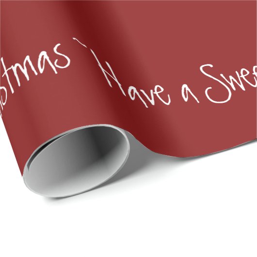 Süßes Ananas-Weihnachten, das Rot einwickelt Geschenkpapier (Rolleneckpunkt)