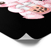 Süßes Anime-Axolotl-Boba Poster (Ecke)