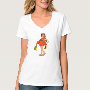 Süßes Anime-Mädchen beim Einkaufen - Lebendiger St T-Shirt