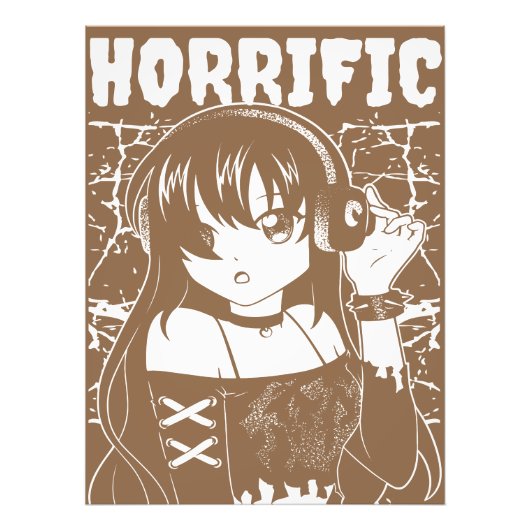 Süßes Anime-Mädchen Fotodruck (Vorne)
