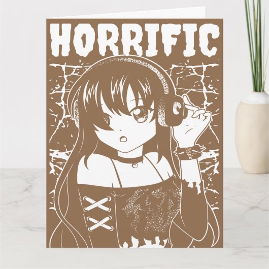Süßes Anime-Mädchen Karte (Vorderseite)