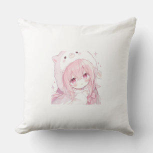 Süßes Anime-Mädchen Kissen