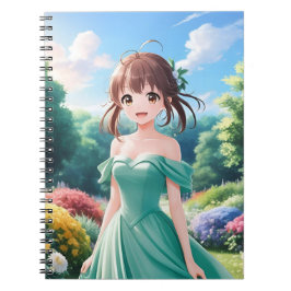 Süßes Anime-Mädchen Notizblock