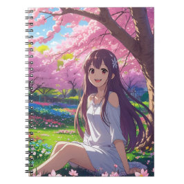 Süßes Anime-Mädchen Notizblock