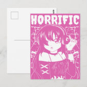Süßes Anime-Mädchen Postkarte (Vorne/Hinten)
