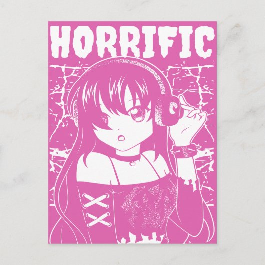 Süßes Anime-Mädchen Postkarte (Vorderseite)