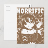Süßes Anime-Mädchen Postkarte (Vorne/Hinten)