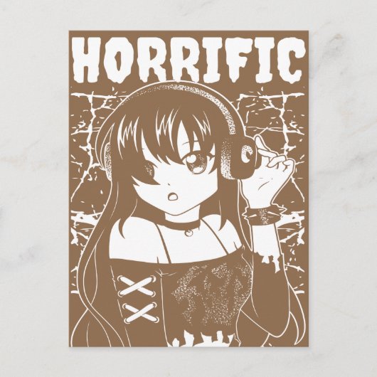 Süßes Anime-Mädchen Postkarte (Vorderseite)