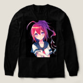 Süßes Anime-Mädchen 🤩 Tri-Blend Shirt (Design Vorderseite)