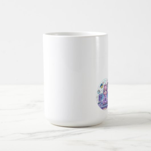 Süßes Anime-Programmierer-Mädchen-T-Shirt | Python Kaffeetasse (Mittel)
