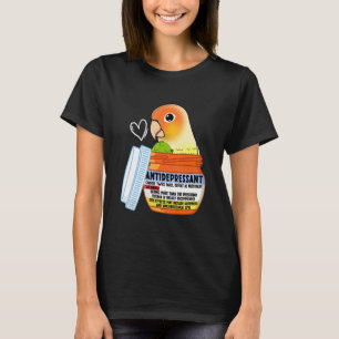 Süßes Antidepressivum-Papagei I Grünwangenkoni Pin T-Shirt