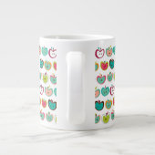 Süßes Apfelmuster Jumbo-Tasse (Rückseite)