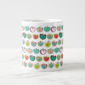 Süßes Apfelmuster Jumbo-Tasse (Vorderseite)