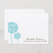 Süßes Aqua-Lüstern Flache Mitteilungskarten (Vorne/Hinten)