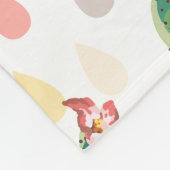 Süßes Aquarell-blühendes Kaktus-Muster Fleecedecke (Ecke)