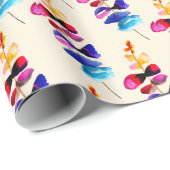 Süßes Aquarell-Blumendesign Geschenkpapier (Rolleneckpunkt)