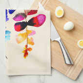 Süßes Aquarell-Blumendesign Geschirrtuch (Viertel Falte)