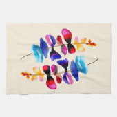 Süßes Aquarell-Blumendesign Geschirrtuch (Horizontal)