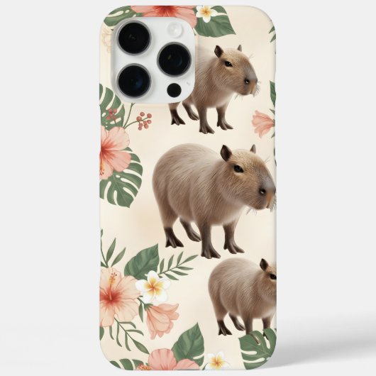Süßes Aquarell-Capybara-Nahtloses Muster Case-Mate iPhone Hülle (Rückseite)
