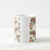 Süßes Aquarell-Capybara-Nahtloses Muster Kaffeetasse (Mittel)