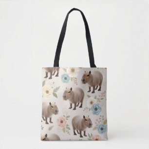 Süßes Aquarell-Capybara-Nahtloses Muster Tasche