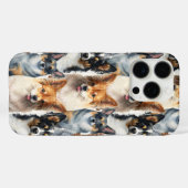 Süßes Aquarell-Corgi-Hund-Muster Case-Mate iPhone Hülle (Rückseite (Horizontal))