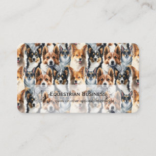 Süßes Aquarell-Corgi-Hund-Muster                  Visitenkarte
