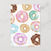 Süßes Aquarell niedlich Donuts Bücher Babydusche Begleitkarte (Rückseite)