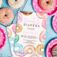 Süßes Aquarell niedliche Donuts Windeln Babydusche