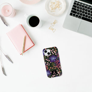 Süßes Aquarell-Wildblumen-Monogramm Anfangsbuchsta Case-Mate iPhone Hülle