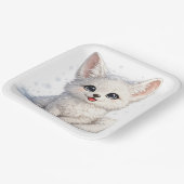 Süßes Arktis-Fuchs-Cozy-Design mit positiven Vibes Pappteller (Gewinkelt)