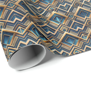 Süßes Art Deco-Fliesenmuster Geschenkpapier