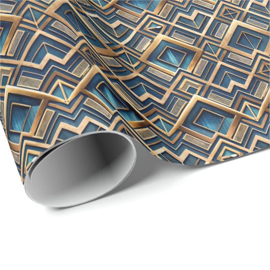 Süßes Art Deco-Fliesenmuster Geschenkpapier (Rolleneckpunkt)