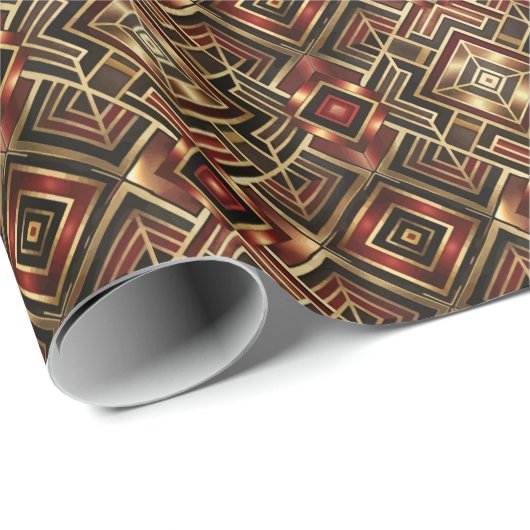 Süßes Art Deco-Fliesenmuster Geschenkpapier (Rolleneckpunkt)