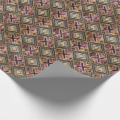 Süßes Art Deco-Fliesenmuster Geschenkpapier (Ecke)