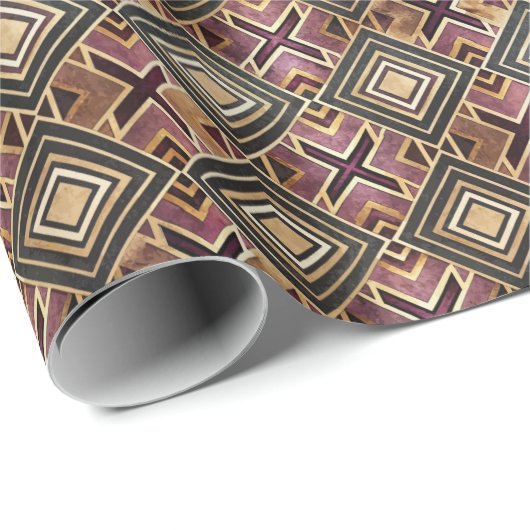 Süßes Art Deco-Fliesenmuster Geschenkpapier (Rolleneckpunkt)