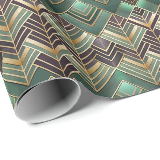 Süßes Art Deco-Fliesenmuster Geschenkpapier (Rolleneckpunkt)
