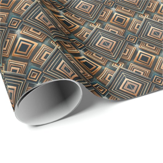 Süßes Art Deco-Fliesenmuster Geschenkpapier (Rolleneckpunkt)