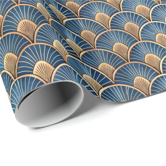 Süßes Art Deco-Fliesenmuster Geschenkpapier (Rolleneckpunkt)