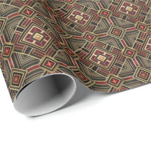 Süßes Art Deco-Fliesenmuster Geschenkpapier