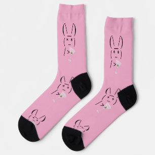 Süßes ASCII-Kaninchen mit Martini Thunder_Cove Socken