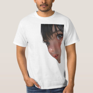 Süßes ästhetisches Anime-Mädchen T-Shirt