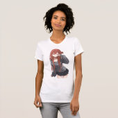 Süßes ästhetisches Anime-Mädchen T-Shirt (Vorne ganz)
