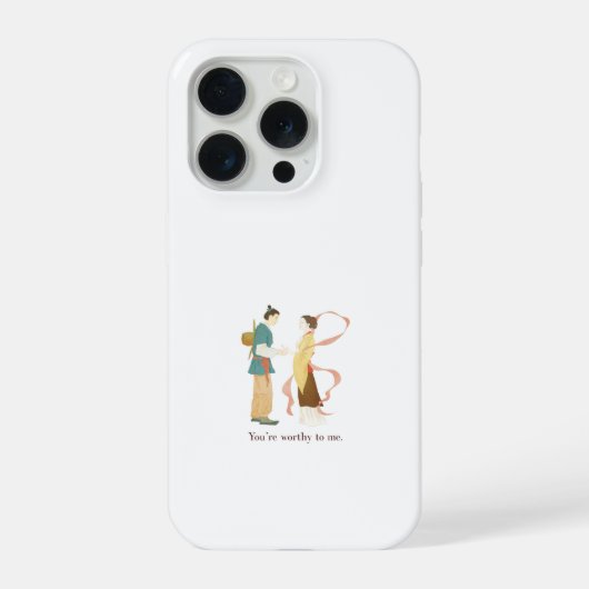 Süßes ästhetisches traditionelles Anime-Pärchen wü iPhone Hülle (Rückseite)