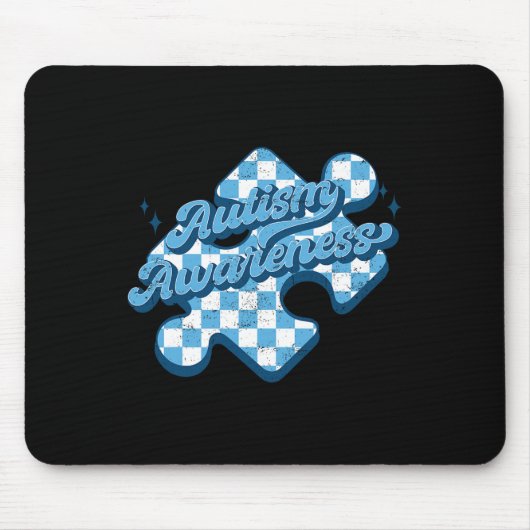 Süßes Autismusrätsel Autism Mom Dad Mädchen B Mousepad (Vorne)