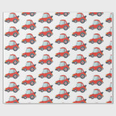 Süßes Auto-Muster-Design Geschenkpapier (Flach)