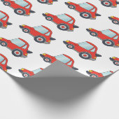 Süßes Auto-Muster-Design Geschenkpapier (Ecke)