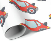Süßes Auto-Muster-Design Geschenkpapier (Rolleneckpunkt)