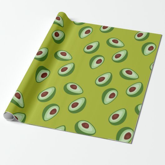 süßes Avocado-Muster Geschenkpapier (Ungerollt)