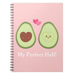 Süßes Avocado-Paar verliebt, meine perfekte Hälfte Notizblock